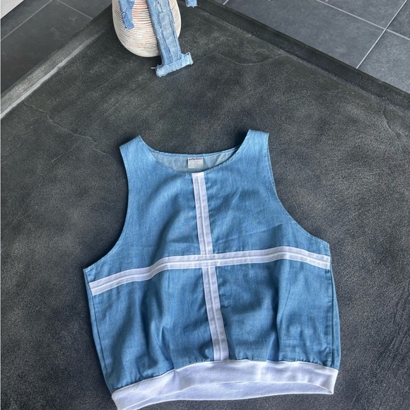 Potpourri Vintage Denim Tank โ 100% Cotton L - Picture 1 of 3